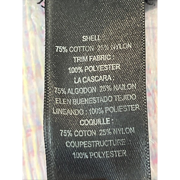 Kenneth Cole Black Ribbon Lace women's sleeveless Evening Tank Blouse Size Large - Picture 4 of 9